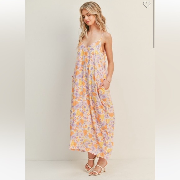 22 Floral cami maxi dress | tangerine lilac - Picture 2 of 5